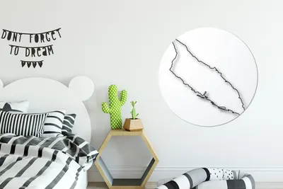 Produktbild von MuchoWow® - Mauerkreis - Wandbilder - Runde Bild - Bild aus Aluminium - Schlafzimmer - Wohnzimmerdekoration - Wand Dekoration