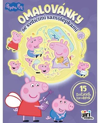 Obrázek produktu pro Omalovánky se svítícími samolepkami Prasátko Peppa