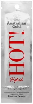 Produktbild von Australian Gold HOT! Hybrid Cream Solarium-Bräunungsbeschleuniger Anti-Age mit Aloe Vera & Peptiden, ohne SPF, 15 ml