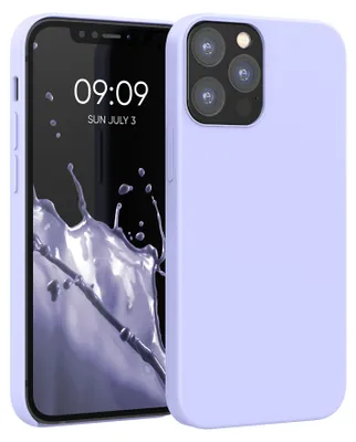Produktbild von kwmobile Handyhülle für iPhone 12 Hülle / iPhone 12 Pro Hülle - Silikon Handy Case - weiche Oberfläche - kabelloses Laden - Pastell Lavendel
