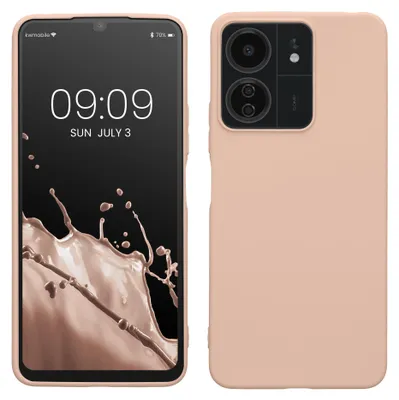 Produktbild von kwmobile Handyhülle für Xiaomi Poco C65 / Redmi 13C Hülle - TPU Case - Kabelloses Laden - Schutzhülle Cover in Coconut Swirl