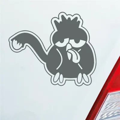 Produktbild von Auto Aufkleber Comic crazy Henne Tuning 12x10 cm Grau Sticker Heckscheibenaufkleber