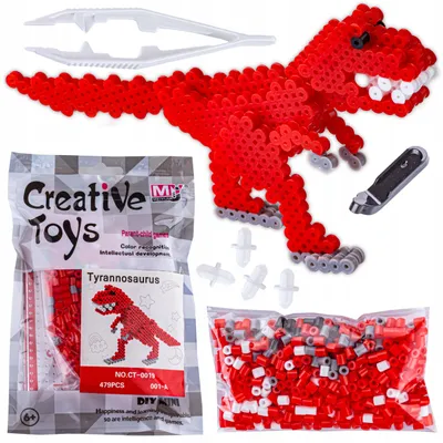 Produktbild von DK Tyrannosaurus Rex Bügelperlen-Set 3D Kreativ Spielzeug