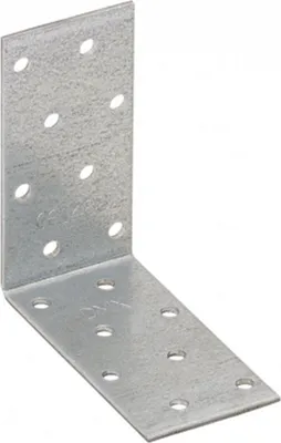 Obrázek produktu pro Montážní úhelník KM 7, rozměry 80x80x40 mm, pozinkovaný plech / balení: 1 kus