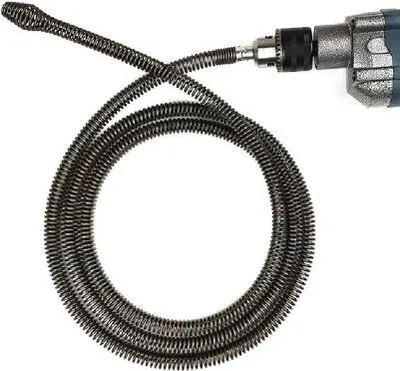 Produktbild von Spiralfeder für effektive Abflussreinigung, Bohrmaschinenadapter - DRAINSPRING