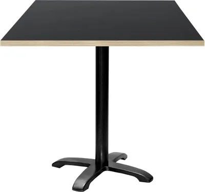 Produktbild von Tisch 70 x 70 cm – Modell Bazila mit schwarzen Holzkanten