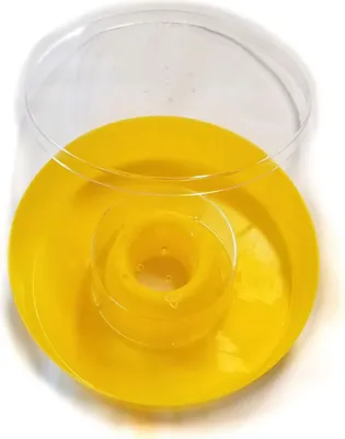 Produktbild von Kunststoff Futtertrog 1 Liter rund Gelb