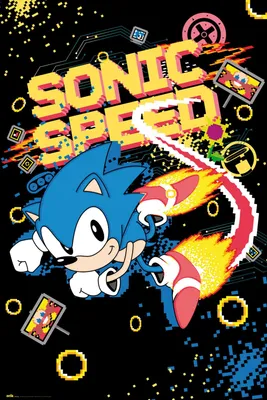 Obrázek produktu pro Ježek Sonic Plakát Sonic Speed 91,5 x 61 cm