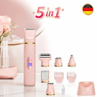Produktbild von Elektrorasierer 5-in-1 Damenrasierer Wiederaufladbar Kabellos IPX7 wasserdicht