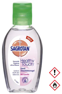 Zdjęcie produktu dla Sagrotan żel do dezynfekcji rąk z rumiankiem w podróży 50ml