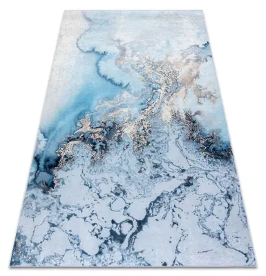Imagen del producto de Alfombra lavable ANDRE 2248 Mármol, antideslizante -  azul 160x220 cm