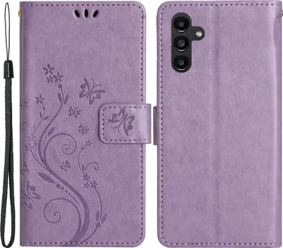 Produktbild von Samsung Galaxy S23 FE Hülle - Coverup Blumen & Schmetterlinge Klapphülle - Lila