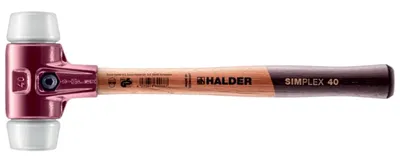 Obrázok produktu pre Mäkké kladivo SIMPLEX D.350mm hlava d.50mm stredný HO super plast biely HALDER