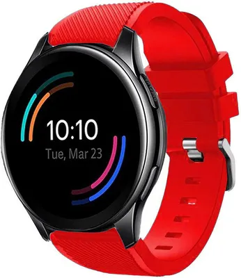 Produktbild von Strap-it OnePlus Watch Silikonarmband (Rot)