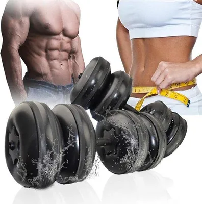 Produktbild von Famanu Wasserhalterset verstellbar 10-25 kg - tragbar für Krafttraining