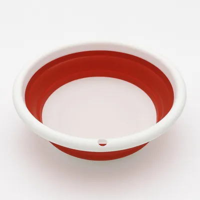 Image de Bol pliable 33cm Bol de cuisine pliable Bol d'extérieur Bol de voyage Bol de camping Bol de pique-nique Plastique Pliable Gain de place , Couleur:rouge