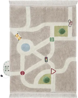 Obrázek produktu pro Bavlněný hrací koberec mapa města 120x170cm