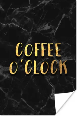 Produktbild von MuchoWow® Poster Zitat - Kaffee - Gold - Marmor 40x60 cm - Plakate für die Wand - Poster Babyzimmer