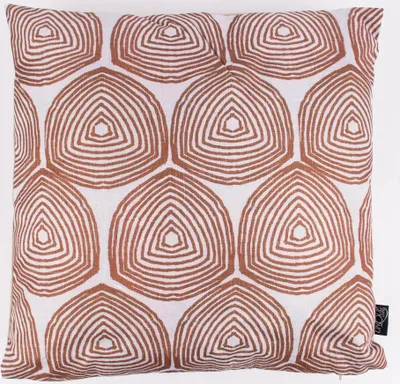 Produktbild von Outdoor Kissen Kreise abstrakt natur braun beige 45x45cm