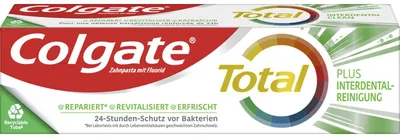 Produktbild von Colgate TOTAL PLUS INTERDENTALREINIGUNG ZAHNPASTA, Anti-Plaque-Zahnpasta, 75 ml, Erwachsener, Paste, Box