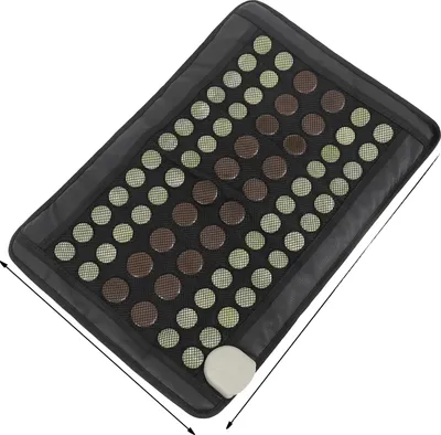 Zdjęcie produktu dla Oparcie z podgrzewaniem na podczerwień, naturalne kamienie jadeitu i turmalinu, inteligentny kontroler, czarny, 220 V