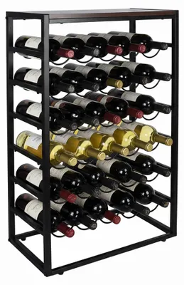 Produktbild von Weinregal im Industriestil, bietet Platz für 30 Flaschen