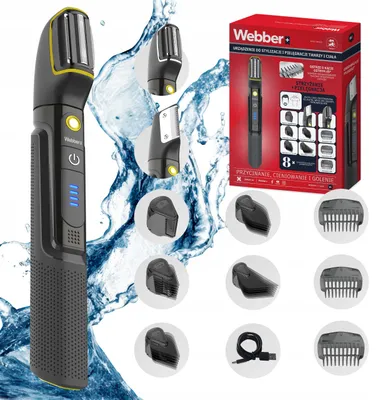 Produktbild von 8-in-1-Akku-Trimmer für Männer für Gesicht und Körper: Webber BG-600