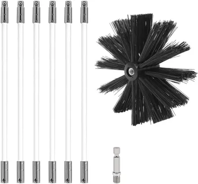 Immagine prodotto di Set di spazzole per la pulizia - Pulitore per tubi - Spazzole flessibili per la pulizia di tubi - Portata: 240 cm - Colore: nero