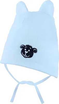 Produktbild von Kinder Beanie Strickmütze Mit Breiter Krempe Feinstrick Mütze Doppelt Gestrickt  38-40 Blau
