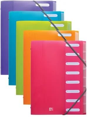 Produktbild von Elba 400010367, A4, Polypropylen (PP), Blau, Grün, Orange, Pink, Violett, Porträt, 8 Taschen, Blech