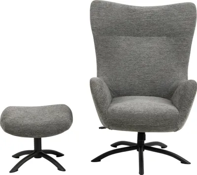 Produktbild von Talgarth Sessel Relaxsessel mit Hocker anthrazit, sort.