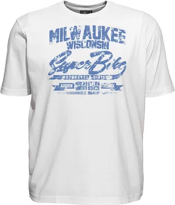 Produktbild von Übergrößen T-Shirt Milwaukee blau AHORN SPORTSWEAR Weiß 5XL