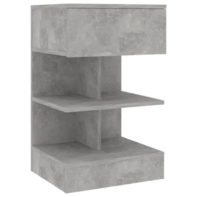 Image de vidaXL Table de nuit gris béton 40x35x65 cm Bois composite