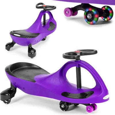 Immagine prodotto di Giocattolo da cavalcare con ruote LED viola ECOTOYS