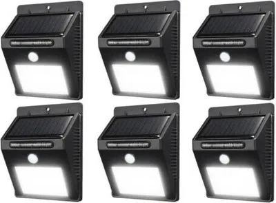 Produktbild von 6 x Wasserdichte Solarbetriebene Wandhalterung LED-Licht Gartengarten im Freien Landschaft Zaun Yard Lampe