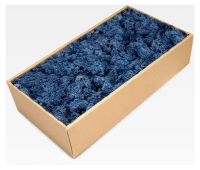 Produktbild von Blaues Islandmoos, konserviert, verpackt in Karton mit ca. 500g | Moos für Bastel- und Dekorationszwecke | Moosbild selbst gestalten | Rentiermoos | Dekomoos