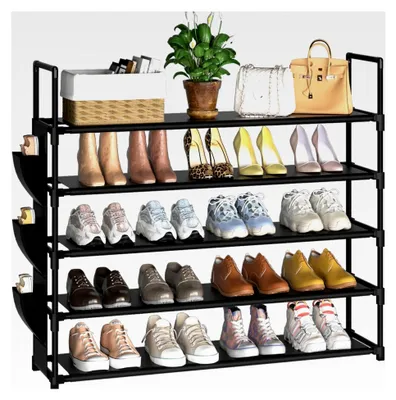 Produktbild von Schuhregal mit 5 Ebenen für 20-25 Paar Schuhe, platzsparend und stabil für Eingangsbereich, Kleiderschrank und Garage
