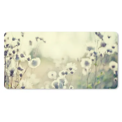 Produktbild von MuchoWow® Schreibtischunterlage Blumen - Feld - Weiß 80x40 cm - XXL Mauspad - Gaming Mauspad