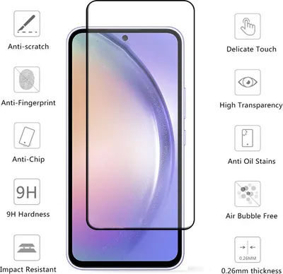 Produktbild von 2er-Pack Schutzglas Display Screen Panzerfolie Für Samsung Galaxy A54 5G 9H Glas