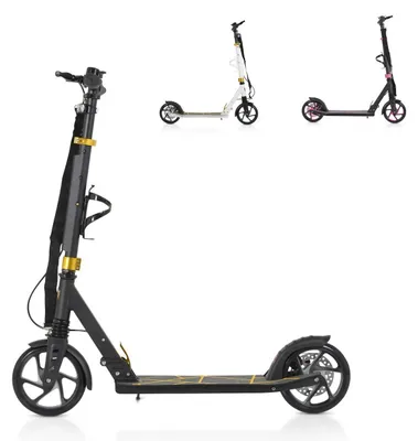 Produktbild von Byox Kinderroller Chic PolyurethanRäder, LED-Licht, ABEC-7 Lager, Seitenständer, faltbar schwarz