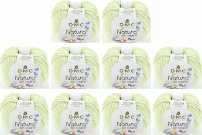 Obrázek produktu pro 10x DMC Natura Just Bavlna – matná, měkká příze ze 100 % česané bavlny, 302, (barva N12)