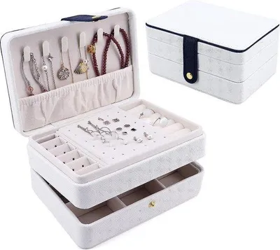 Productafbeelding van Famanu sieradendoos, 3-laags - Wit