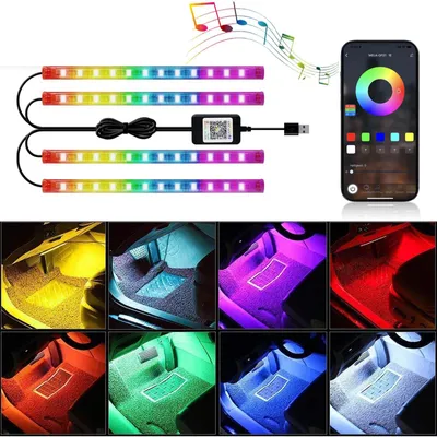 Obrázok produktu pre Interiérové LED osvetlenie, pásik, ovládanie hudbou, 16 miliónov farieb