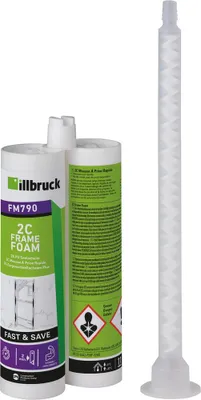 Produktbild von illbruck FM790 2K Zargenschnellschaum beige 210 ml