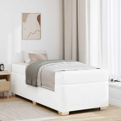 Obrázek produktu pro Rám postele vidaXL, bílý, 100 x 200 cm, látka