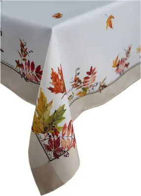 Produktbild von Tischdecke mit Druckmotiv Herbstblätter 130 x 170 cm