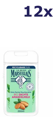 Produktbild von 12x Le Petit Marseillais Douchecrème Sweet Almond 250 ml