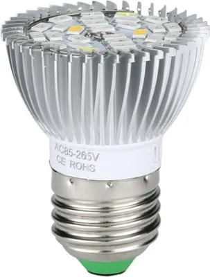 Produktbild von LED-Pflanzenwachstumslampe mit E27-Sockel, 28 W, für den Innenbereich, Pflanzenwachstumslampe für Gemüse, Gewächshaus und Hydrokultur