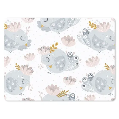 Produktbild von MuchoWow® Mauspad Mousepad Mädchen - Muster - Vogel - Kinder 40x30 cm - Mousepads - Maus Mat - Pad - Mausunterlage - Anti Rutsch