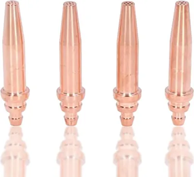 Produktbild von Isobare Schneidpunkte Acetylen Schneidbrennerpunkt Gaslastips 4-teiliges Set - für Acetylengaslassen - Kupferdüse - Brennerverbrauchsmaterialien